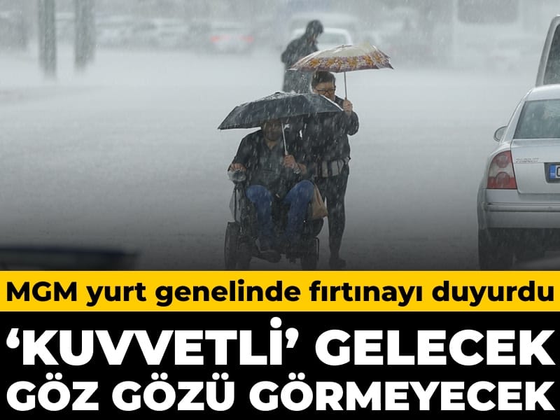 Meteoroloji’den Uyarı: Türkiye Genelinde Şiddetli Fırtına ve Yağış Bekleniyor