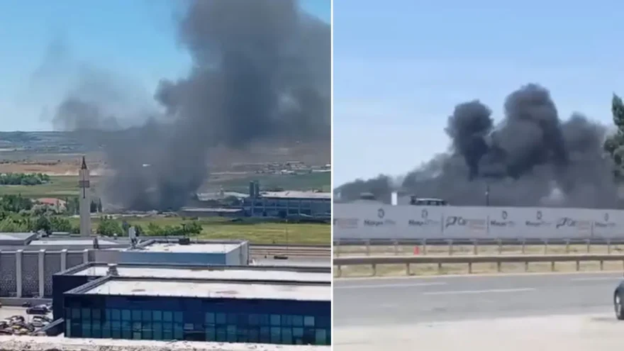 Ankara’da Alçı Fabrikasında Yangın Paniği: Bir Çalışan Mahsur Kaldı